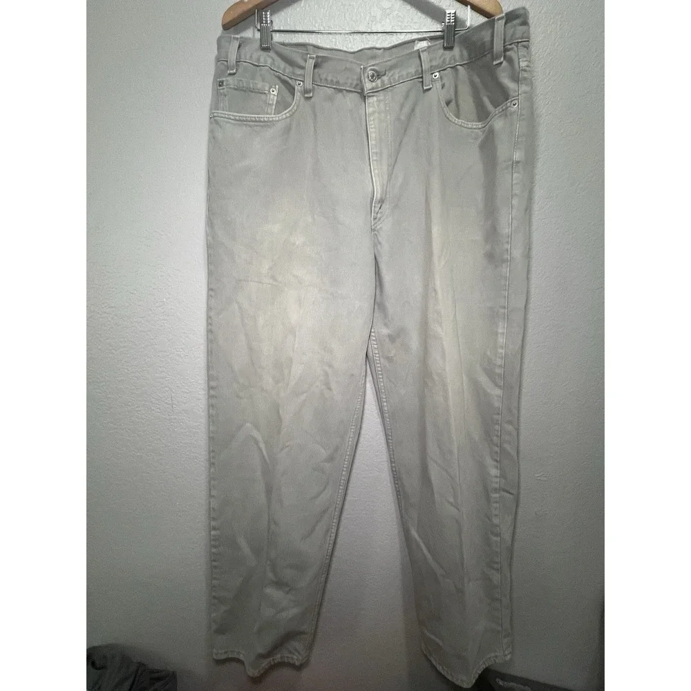 Levis 550 Jeans Mens 42x30 Blue Denim Relaxed Fit Red Tab 90s Made USA
